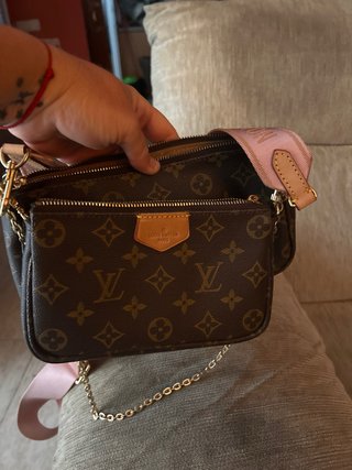 Bandolera estilo Louis Vuitton Lona y Piel