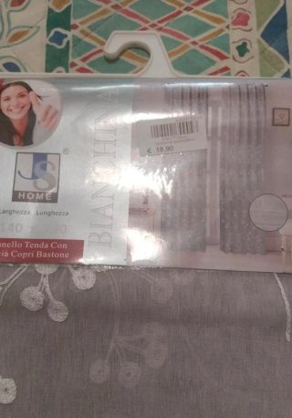 2 Tende JS HOME grigie tessuto