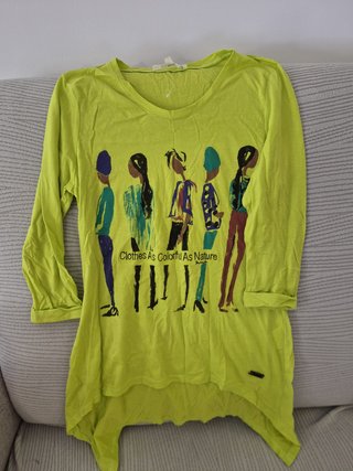 Lote 3 blusas: H&M, verde lima y gris