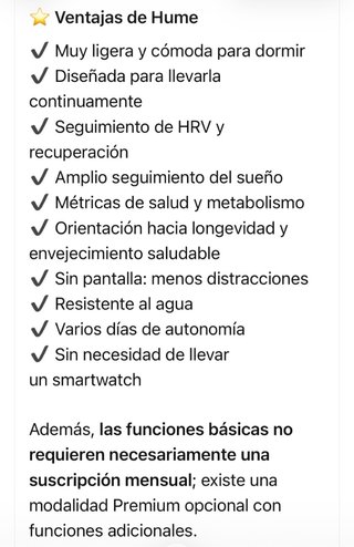 Hume Band 2.1 - Nuevo, sin estrenar