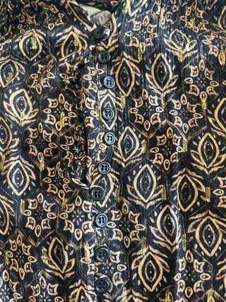 Zara Abito Corto/Tunica Boho Dettagli Oro