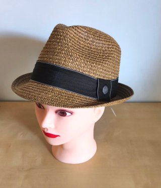 Cappello intrecciato stile Cowboy Marrone