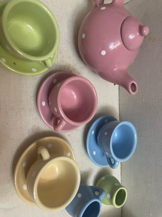 Juego de té infantil de cerámica
