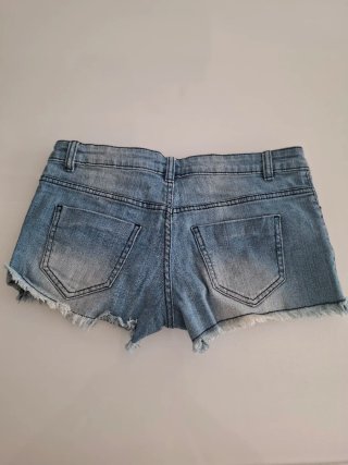 Shorts jeans donna con fiori