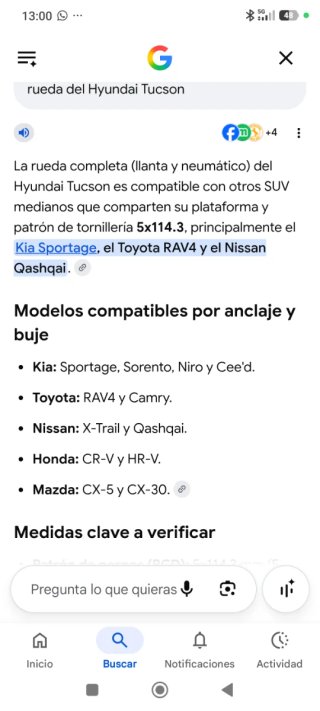 Llantas Michelin 215/65 R17 Hyundai Tucson