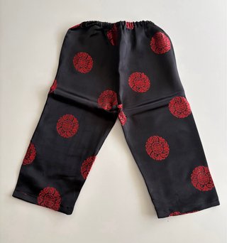 Disfraz Chino Satén Infantil Rojo y Negro