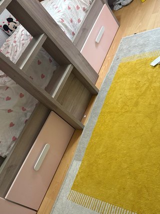 Cama Litera Juvenil con Armario y Estanterías