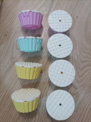 Lego Set de Cupcakes con Velas y Adornos