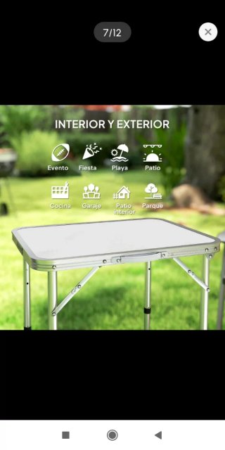 Mesa Plegable Picnic Camping Camper