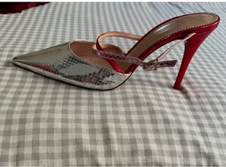 Bolso Lentejuelas Rojo y Zapatos Plateados Zara