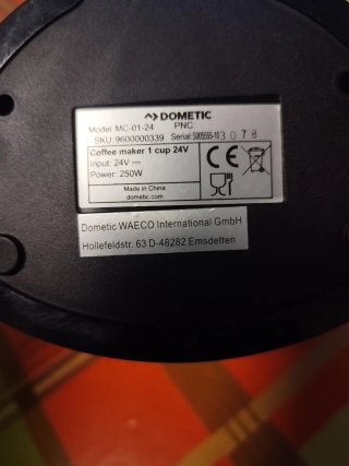 Cafetera y calentador Dometic