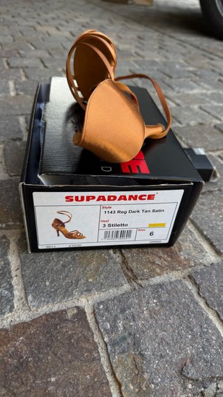 Zapatos de baile Supadance marrones y dorados