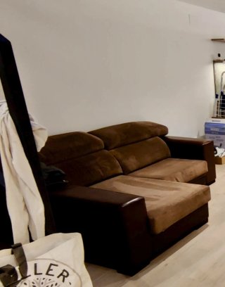 Sofá modular marrón