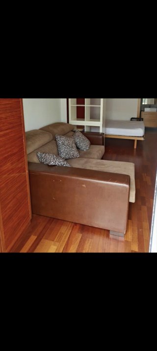 Sofá modular marrón