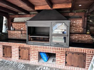 Barbacoa Parrilla Exterior Negra chimenea UU-3