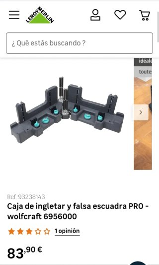 Ingletadora y falsa escuadra Wolfcraft 120mm