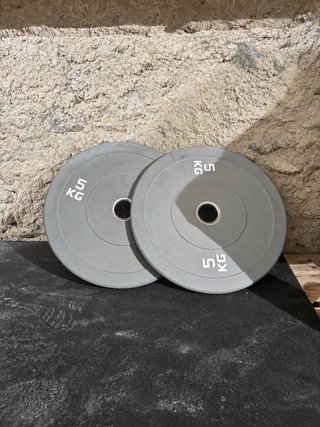 Discos Bumper Gimnasio 5 kg (2 unidades)