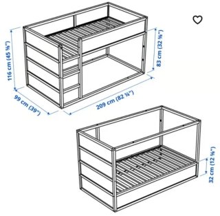 Cama litera Kura Ikea madera