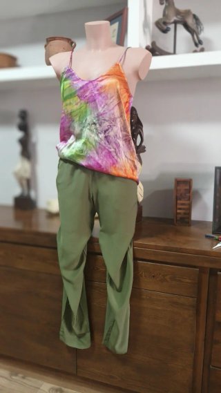 Conjunto Bini Blu Mujer Verde Multicolor.