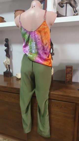 Conjunto Bini Blu Mujer Verde Multicolor.