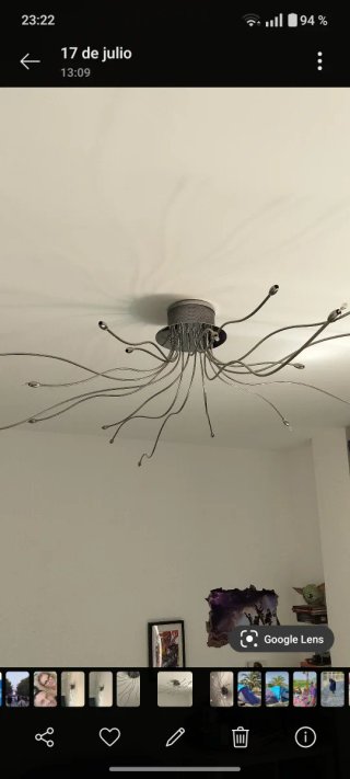 Lámpara araña moderna metálica