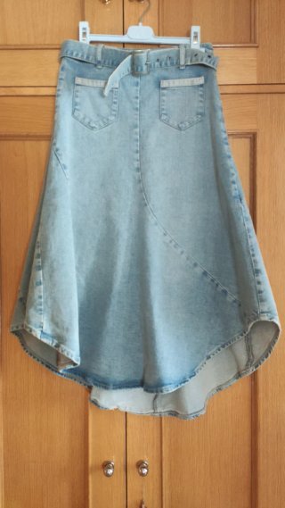 Falda Desigual Denim Asimétrica