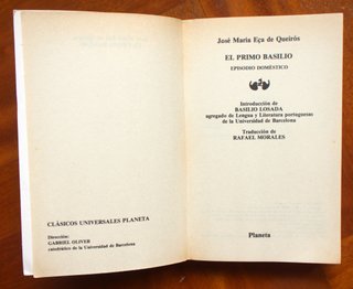José Maria Eça de Queirós. El primo Basilio