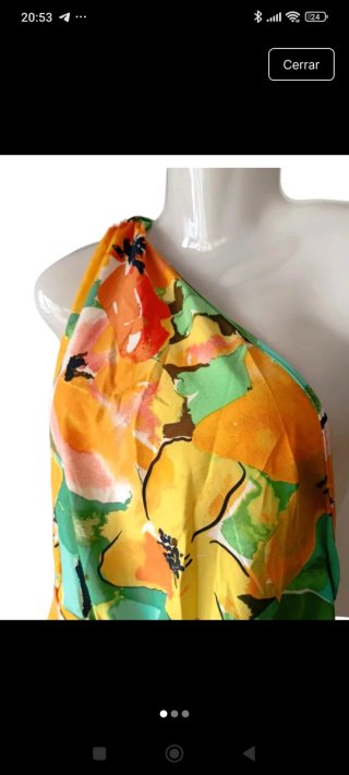 Vestido asimétrico flores Talla S