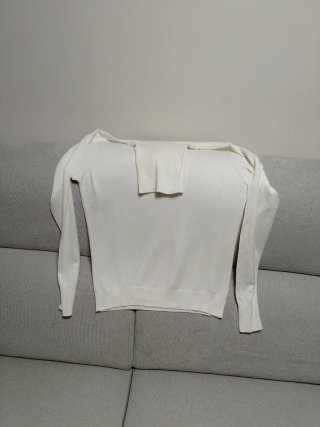 Jersey cuello alto blanco