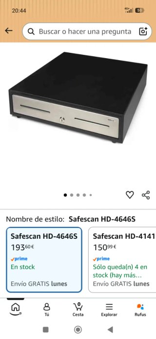 Cajón portamonedas nuevo