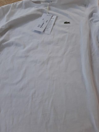 Camiseta Lacoste Blanca Talla XS