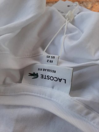 Camiseta Lacoste Blanca Talla XS