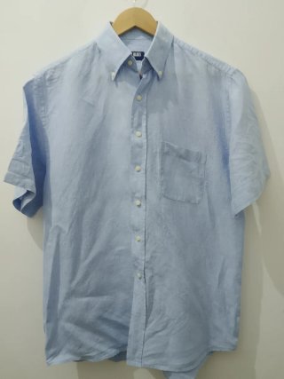 Camicia uomo ETON BLUES 100% Lino Azzurra