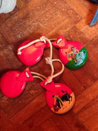 Castañuelas flamencas con dibujo