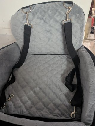 Asiento de perros para coche negro/gris