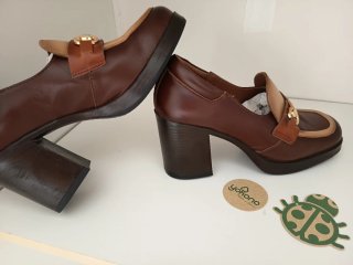 Yokono Zapatos Tacón Bloque Piel