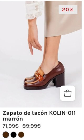 Yokono Zapatos Tacón Bloque Piel