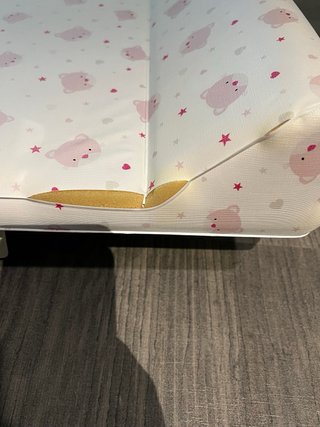 Cambiador bebé ositos rosa para cuna