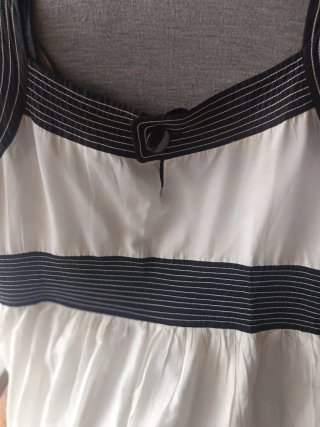 Vestido blanco y negro mujer
