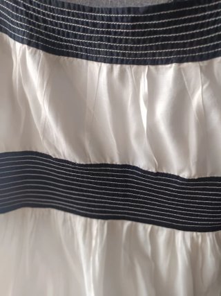 Vestido blanco y negro mujer
