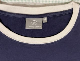 Camiseta Converse Talla M Azul y Blanca