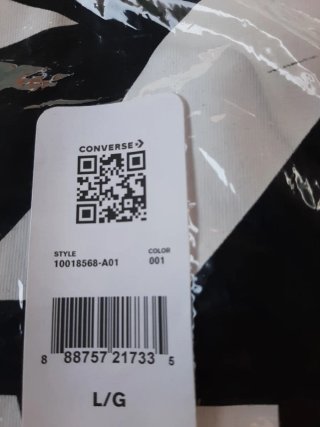 Camiseta Converse Negra Talla L