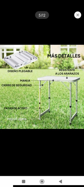 Mesa plegable camping camper
