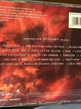 Michael Jackson Greatest Hits History Vol. 1 CD