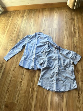 Lote 2 Camisas Oxford Azul