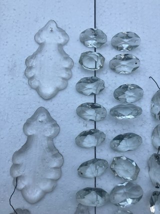 Lágrimas de cristal vintage para lámparas