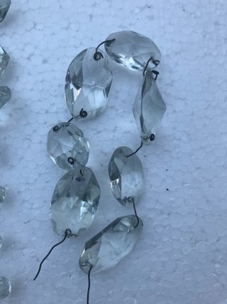 Lágrimas de cristal vintage para lámparas