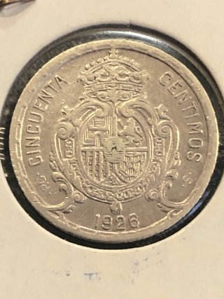 Moneda 50 Céntimos Alfonso XIII 1926