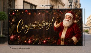 Lona Navideña Congratulations! 3x2m
