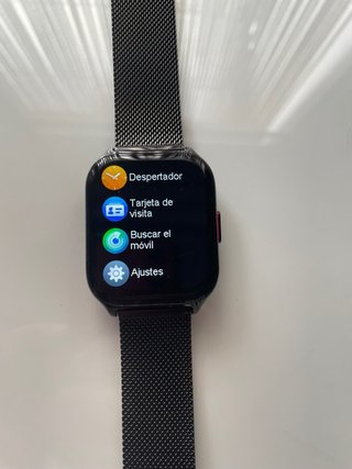 Reloj Inteligente Negro y Plateado